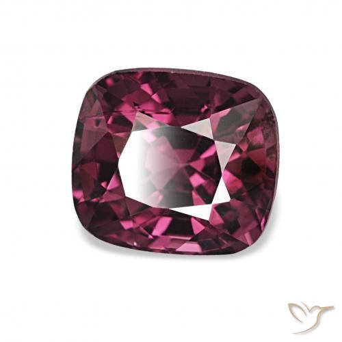 Espinela Rojo púrpura intenso natural de 1.98 ct, Forma Cojín, VVS-VS