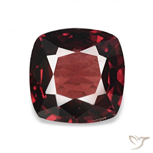0.98ct Rojo oscuro Espinela, Forma Cojín, VVS
