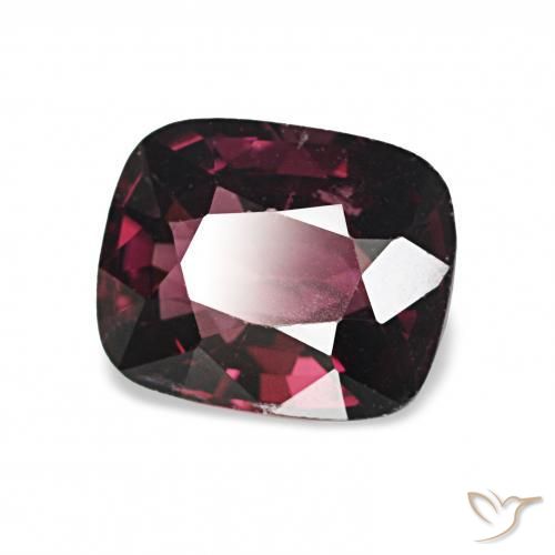 Espinela Púrpura oscuro natural de 1.14 ct, Forma Cojín, VVS