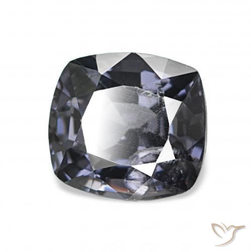 Espinela Plateado oscuro natural de 1.57 ct, Forma Cojín, VS