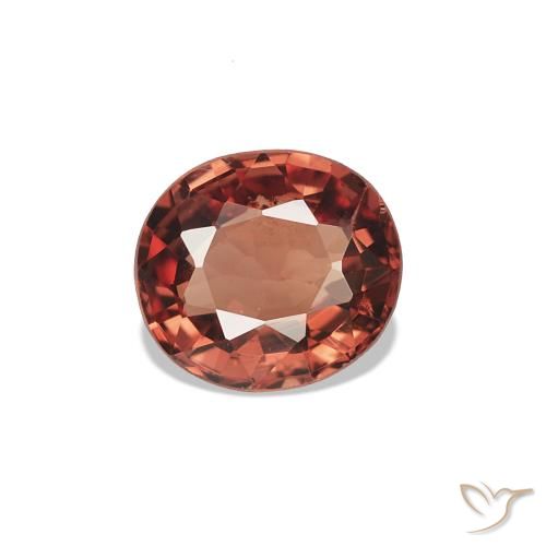 Espinela Rojo rosado oscuro natural de 0.46 ct, Ovalada, VVS