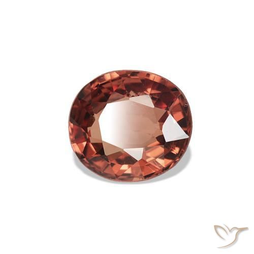 Espinela Rojo rosado oscuro natural de 0.46 ct, Ovalada, VVS