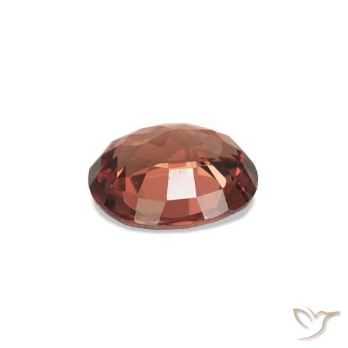 Espinela Rojo rosado oscuro natural de 0.46 ct, Ovalada, VVS