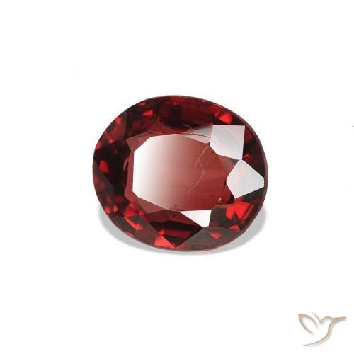 Espinela Rojo medio natural de 0.57 ct, Ovalada, VS