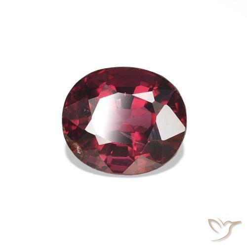 Espinela Rojo púrpura natural de 0.74 ct, Ovalada, VS