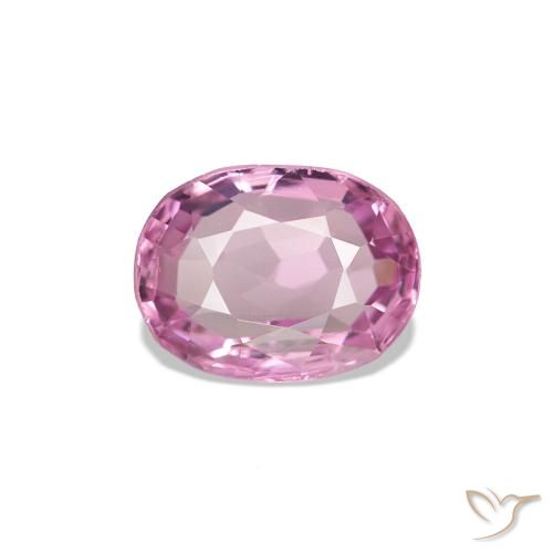 0.66ct Rosado púrpura real muy claro Espinela, Ovalada, VVS