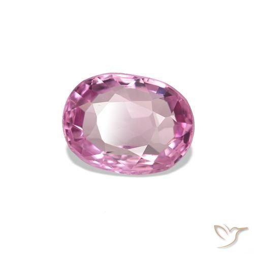 Espinela Rosado púrpura real muy claro natural de 0.66 ct, Corte Óvalo, VVS