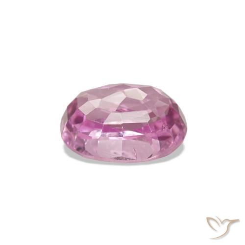 Espinela Rosado púrpura real muy claro natural de 0.66 ct, Corte Óvalo, VVS