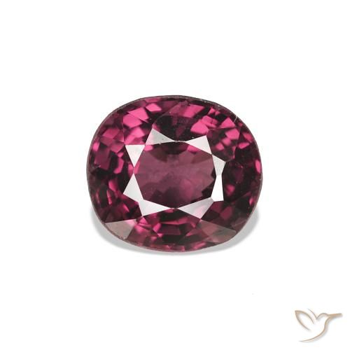 Espinela Púrpura oscuro natural de 0.84 ct, Forma Cojín, VVS