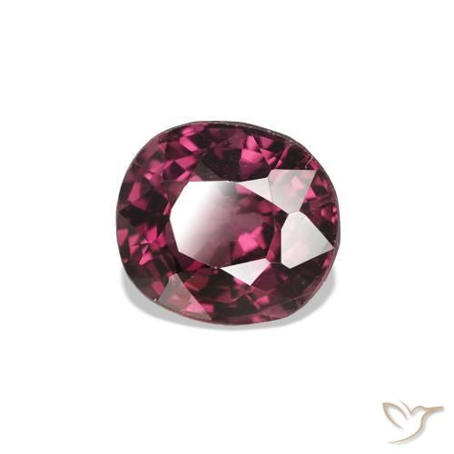 Espinela Púrpura oscuro natural de 0.84 ct, Forma Cojín, VVS
