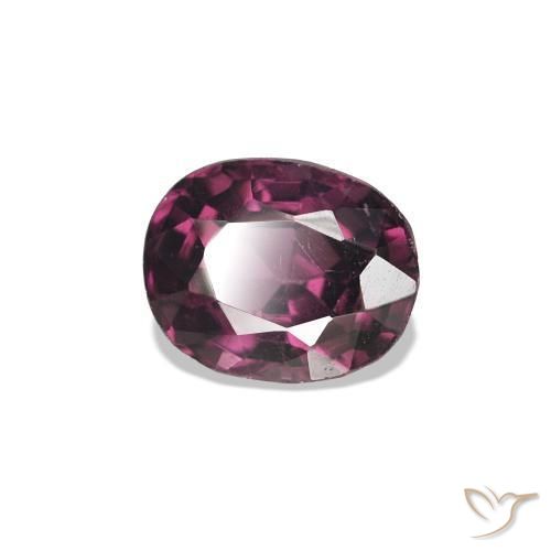 Espinela Púrpura oscuro natural de 0.68 ct, Corte Óvalo, VVS-VS