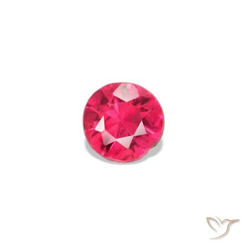 Espinela rosa natural de 0,09 ct, corte redondo, VS-SI
