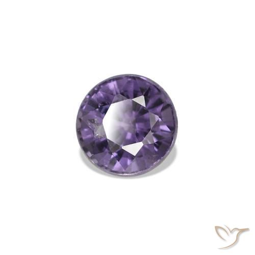 Espinela Violeta uva oscuro natural de 0.42 ct, Redondo, VVS-VS