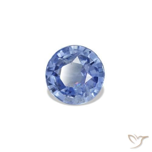 Espinela Azul pastel natural de 0.31 ct, Redondo, VS