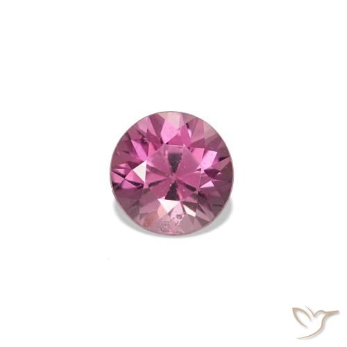 Espinela Púrpura rosado natural de 0.21 ct, Redondo, VVS