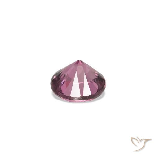 Espinela Púrpura rosado natural de 0.21 ct, Redondo, VVS