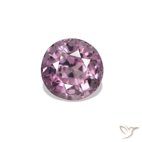 Espinela Púrpura medio natural de 0.63 ct, Corte Redondo, VVS
