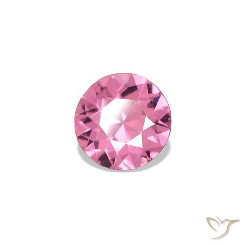 Espinela Rosado medio natural de 0.26 ct, Redondo, VVS-VS