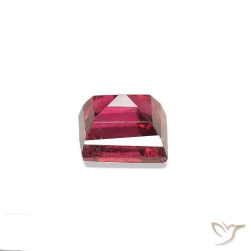Espinela Rojo grosella natural de 0.28 ct, Corte Baguette, VS