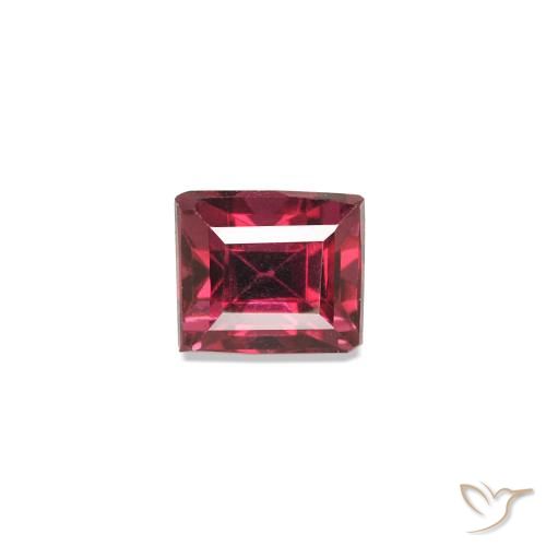 Espinela Rojo carmesí intenso natural de 0.37 ct, Corte Baguette, VVS