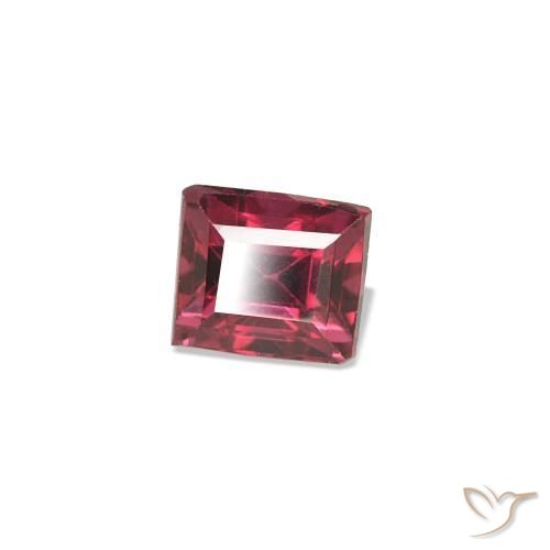 Espinela Rojo carmesí intenso natural de 0.37 ct, Corte Baguette, VVS