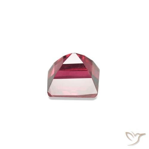 Espinela Rojo carmesí intenso natural de 0.37 ct, Corte Baguette, VVS