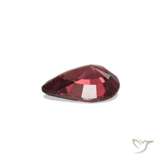 Espinela Rojo sangre intenso natural de 0.42 ct, En forma de pera, VVS-VS