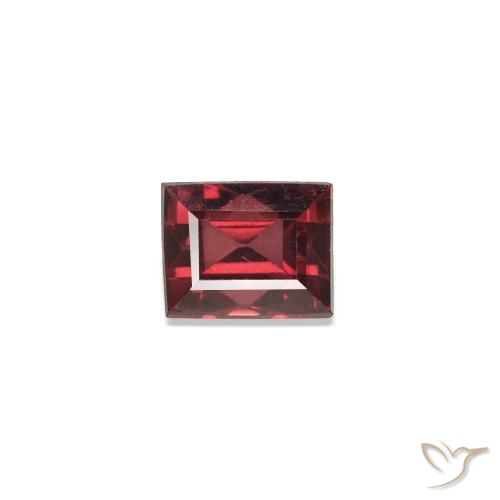 Espinela Rojo oscuro natural de 0.36 ct, Corte Baguette, VVS-VS