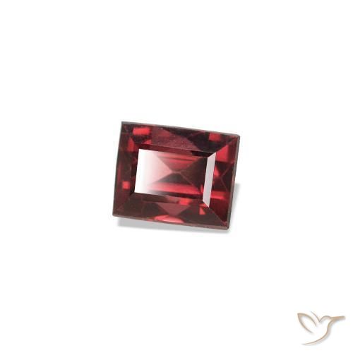 Espinela Rojo oscuro natural de 0.36 ct, Corte Baguette, VVS-VS