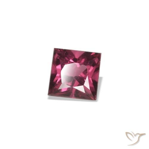 Espinela Rojo púrpura natural de 0.18 ct, Cuadrado, VVS-VS