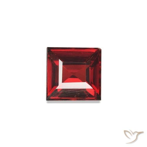 Espinela Rojo sangría natural de 0.56 ct, Cuadrado, VVS-VS