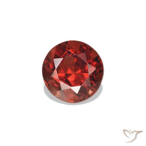 Espinela Rojo medio natural de 0.51 ct, Corte Redondo, VS