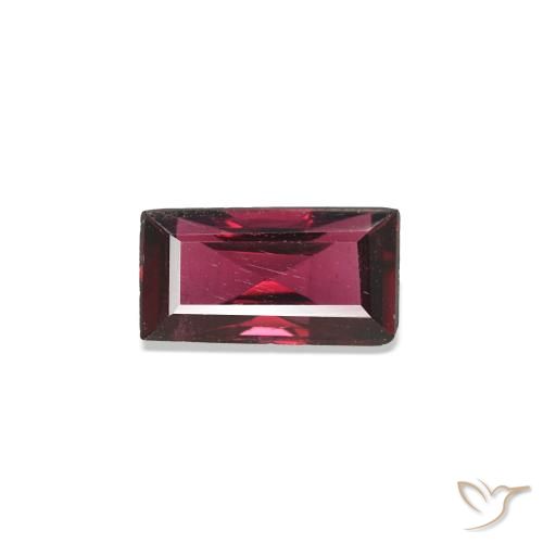 0.27ct Rojo oscuro Espinela, Corte Baguette, VS