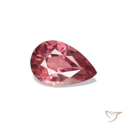 Espinela Rojo medio natural de 0.47 ct, En forma de pera, VS