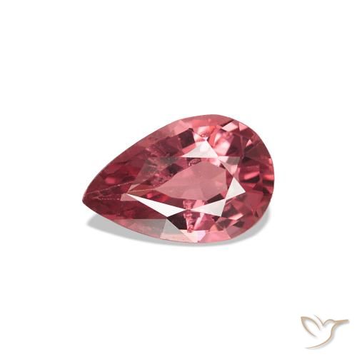 Espinela Rojo medio natural de 0.47 ct, En forma de pera, VS
