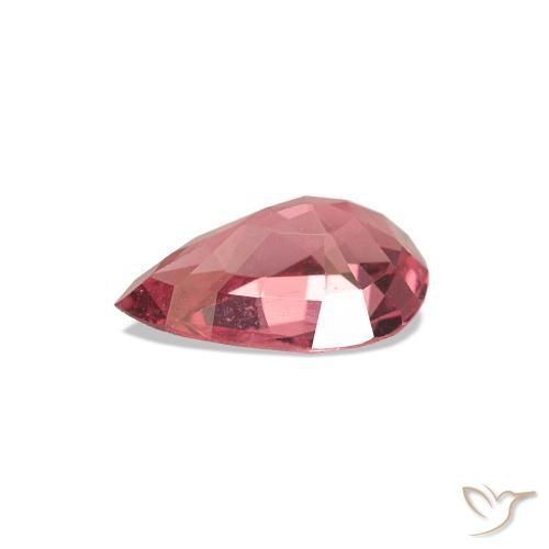 Espinela Rojo medio natural de 0.47 ct, En forma de pera, VS