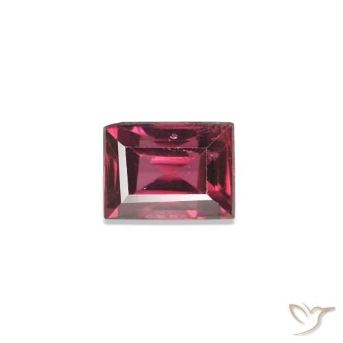 0.26ct Rojo púrpura Espinela, Corte Baguette, VS