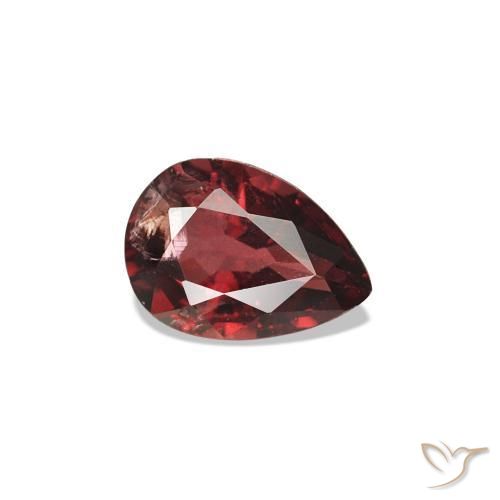 Espinela Rojo oscuro natural de 0.45 ct, En forma de pera, VS-SI