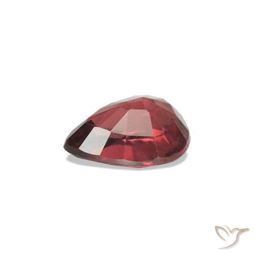 Espinela Rojo oscuro natural de 0.45 ct, En forma de pera, VS-SI