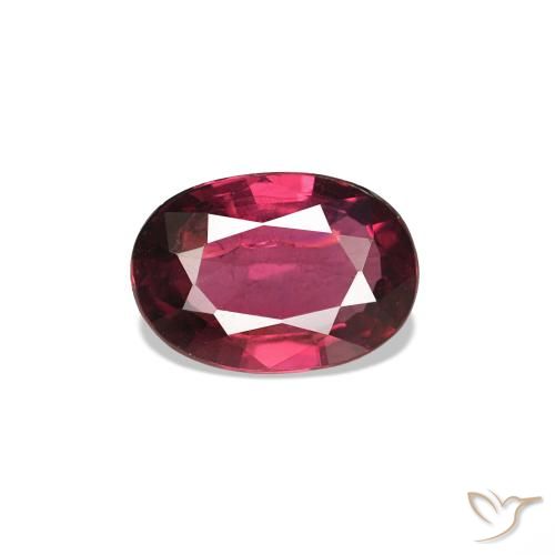 Espinela Rojo oscuro natural de 0.59 ct, Corte Óvalo, VS