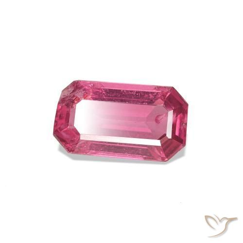Espinela Rosa oscuro natural de 0.56 ct, corte esmeralda, VS-SI