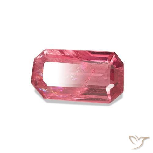 Espinela Rosado intenso natural de 0.83 ct, corte esmeralda, VS-SI