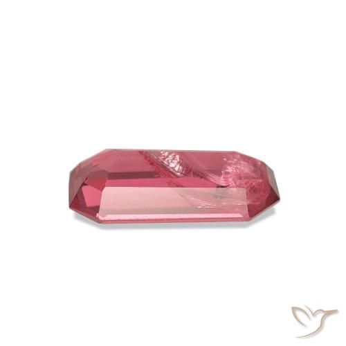 Espinela Rosado intenso natural de 0.83 ct, corte esmeralda, VS-SI