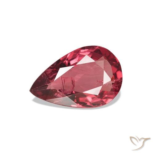 Espinela Rojo vino intenso natural de 0.93 ct, En forma de pera, VS-SI