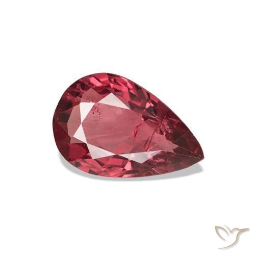 Espinela Rojo vino intenso natural de 0.93 ct, En forma de pera, VS-SI