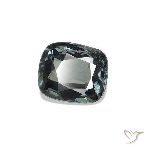 Espinela Plateado oscuro natural de 0.54 ct, Forma Cojín, VS