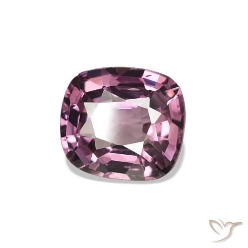 Espinela Medium Dark-Purple natural de 0.90 ct, Corte Cojín, VS
