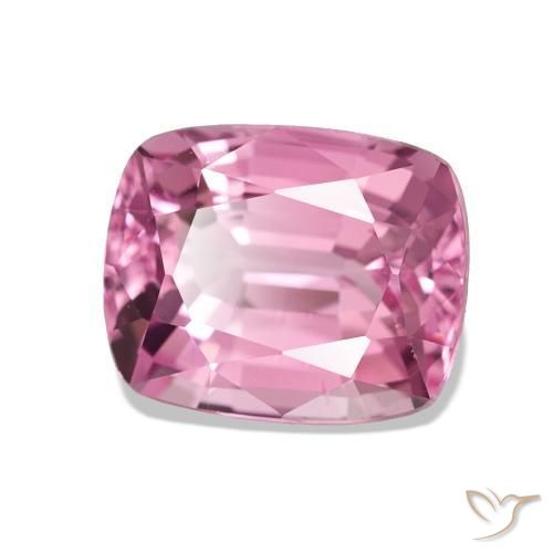 Espinela Rosado intenso natural de 3.09 ct, Corte Cojín, VVS-VS