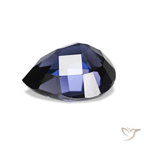 Espinela Azul marino natural de 1.78 ct, En forma de pera, VVS