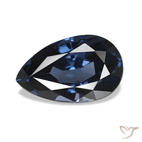 2.11ct Azul oscuro Espinela, En forma de pera, VVS